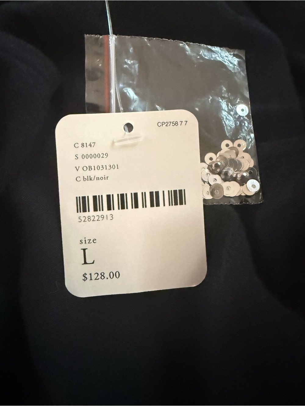 Free People Intimately Sequin Embellished Slip Dress Black Size Large NWT - Picture 6 of 7